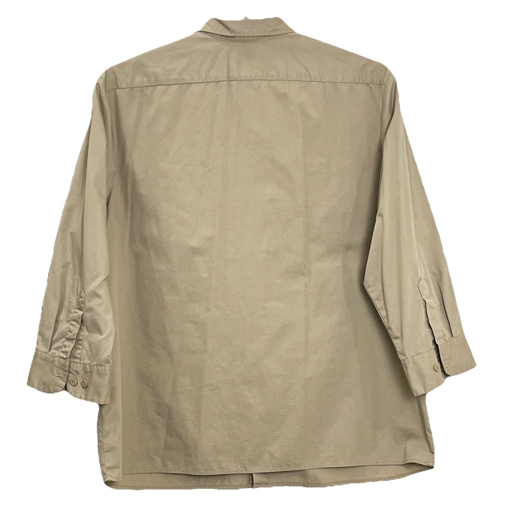 Open Trails Mens Work Shirt 3XL Tan Relaxed Fit Button Down Long Sleeve Pockets - Picture 2 of 6